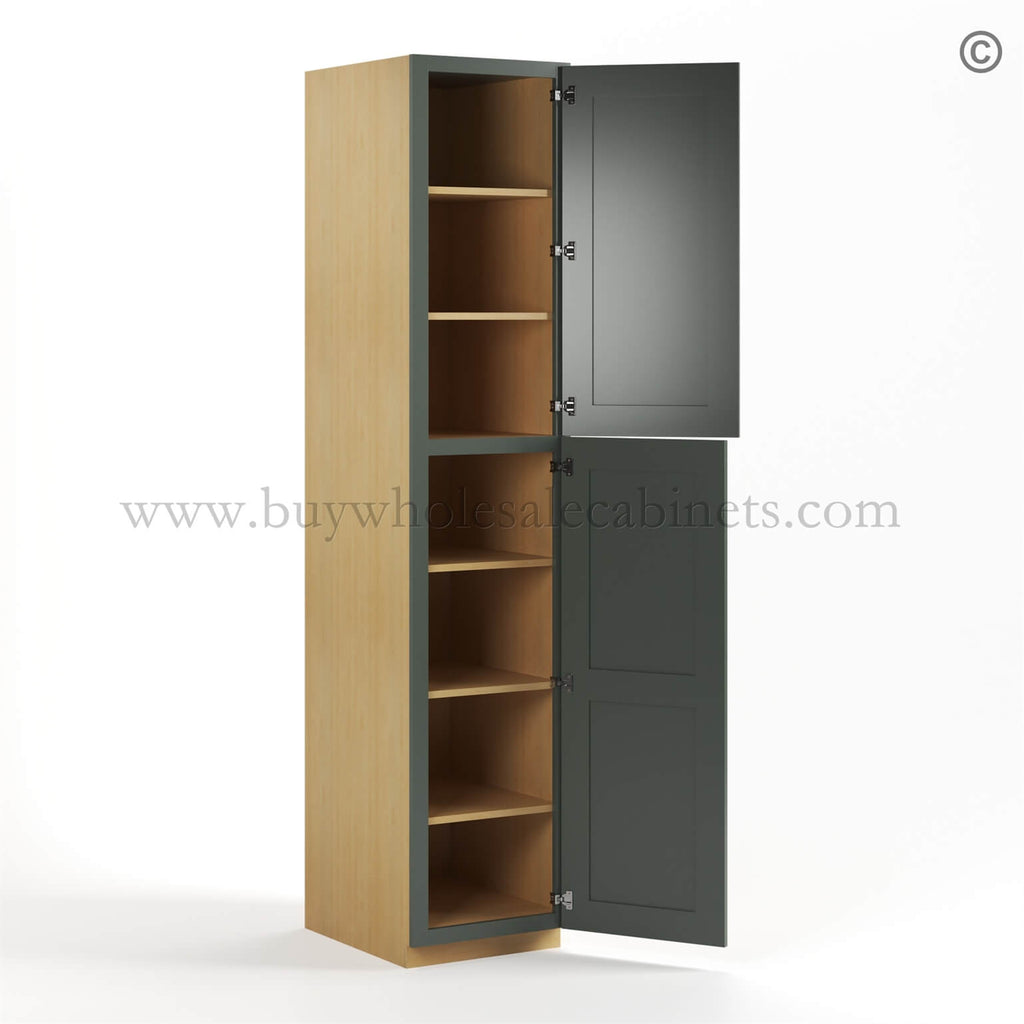 Green Shaker 18″ W Utility Pantry Cabinet