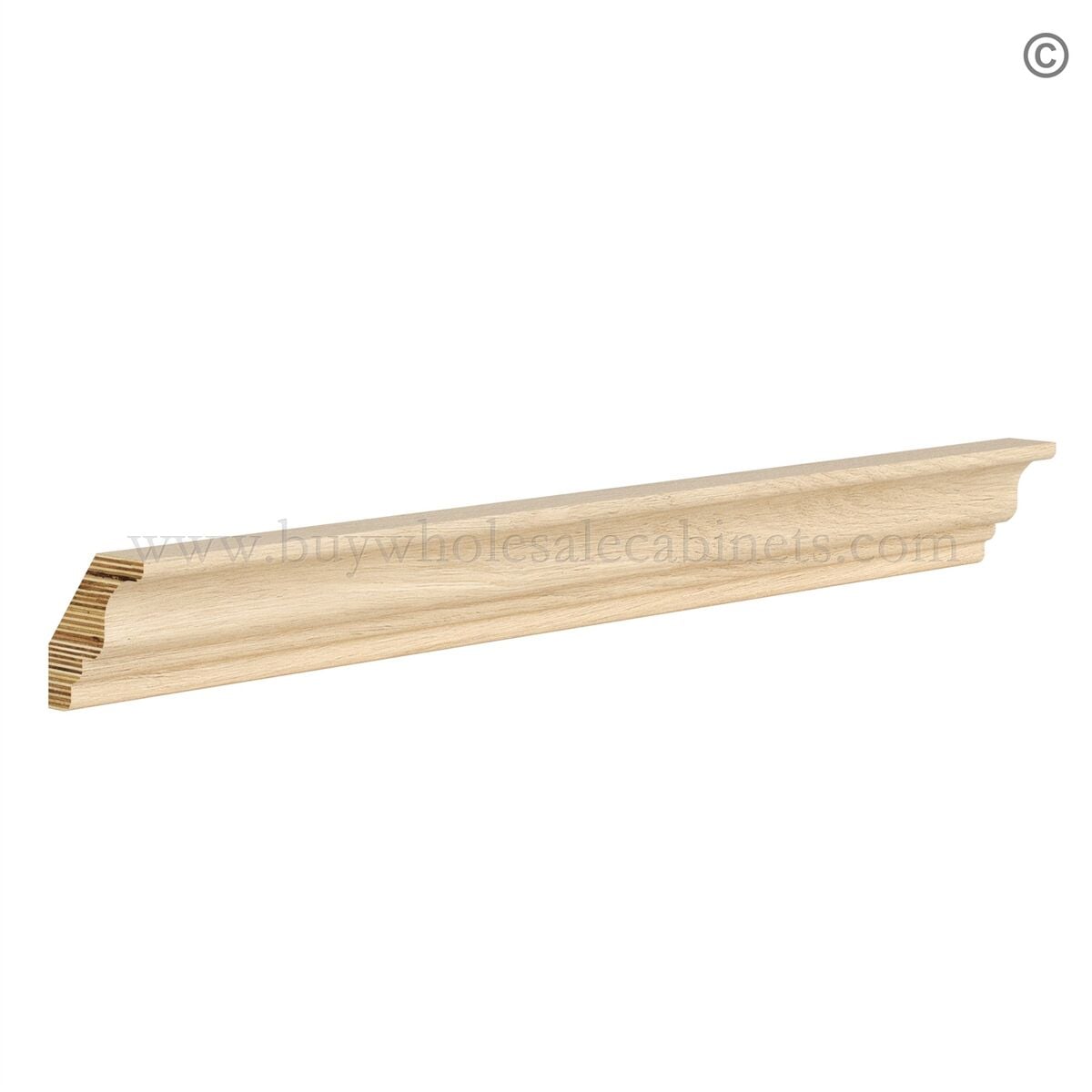 Unfinished Shaker Crown Molding (96″)