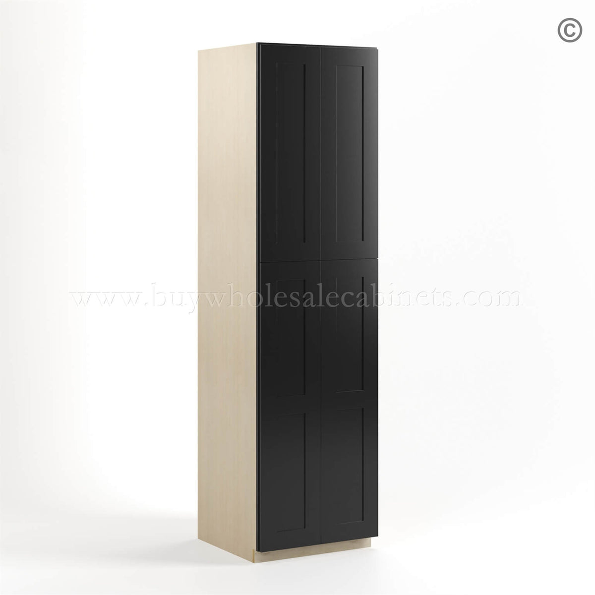 Black Shaker 24″ W Utility Pantry Cabinet
