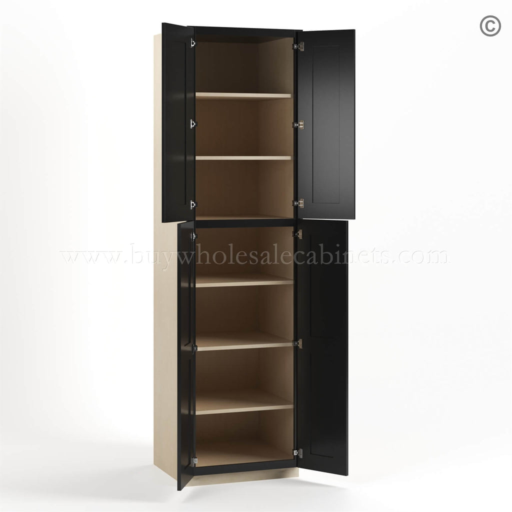 Black Shaker 24″ W Utility Pantry Cabinet