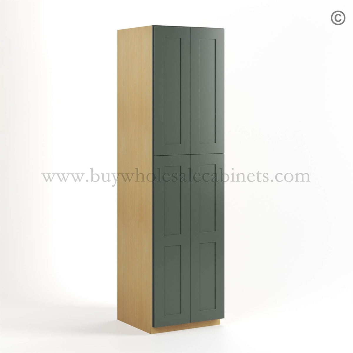 Green Shaker 24″ W Utility Pantry Cabinet