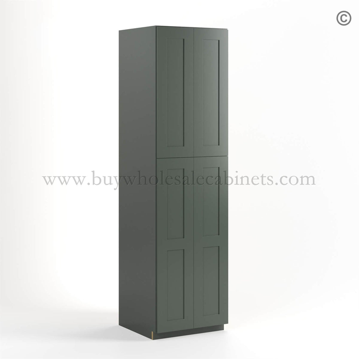 Green Shaker 24″ W Utility Pantry Cabinet