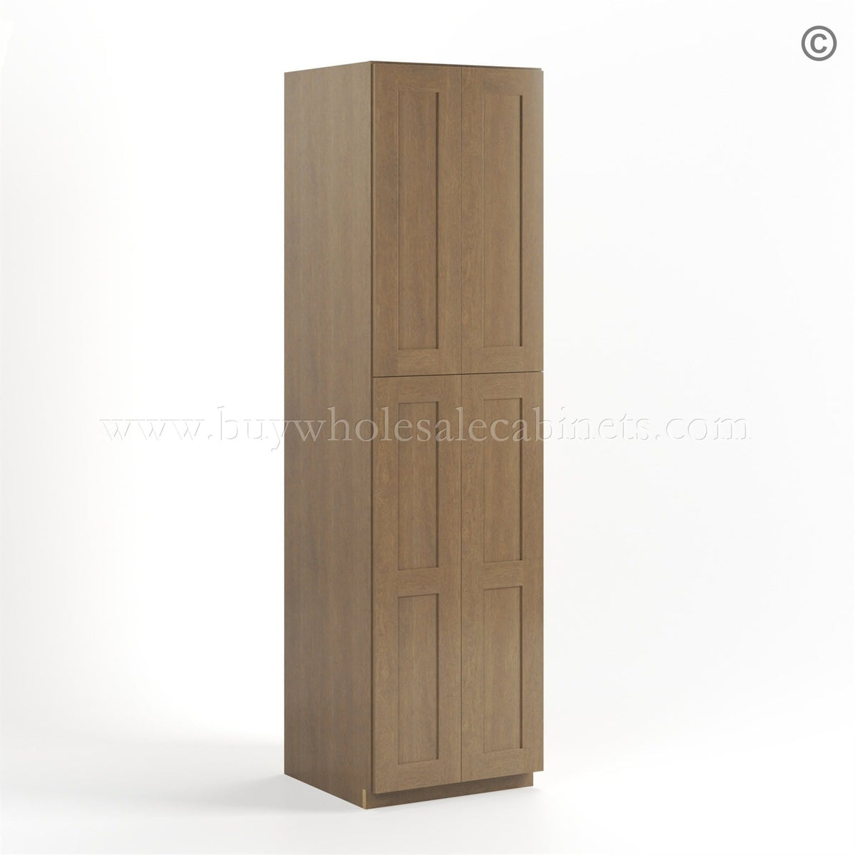 Rustic Wood Shaker 24″ W Utility Pantry Cabinet