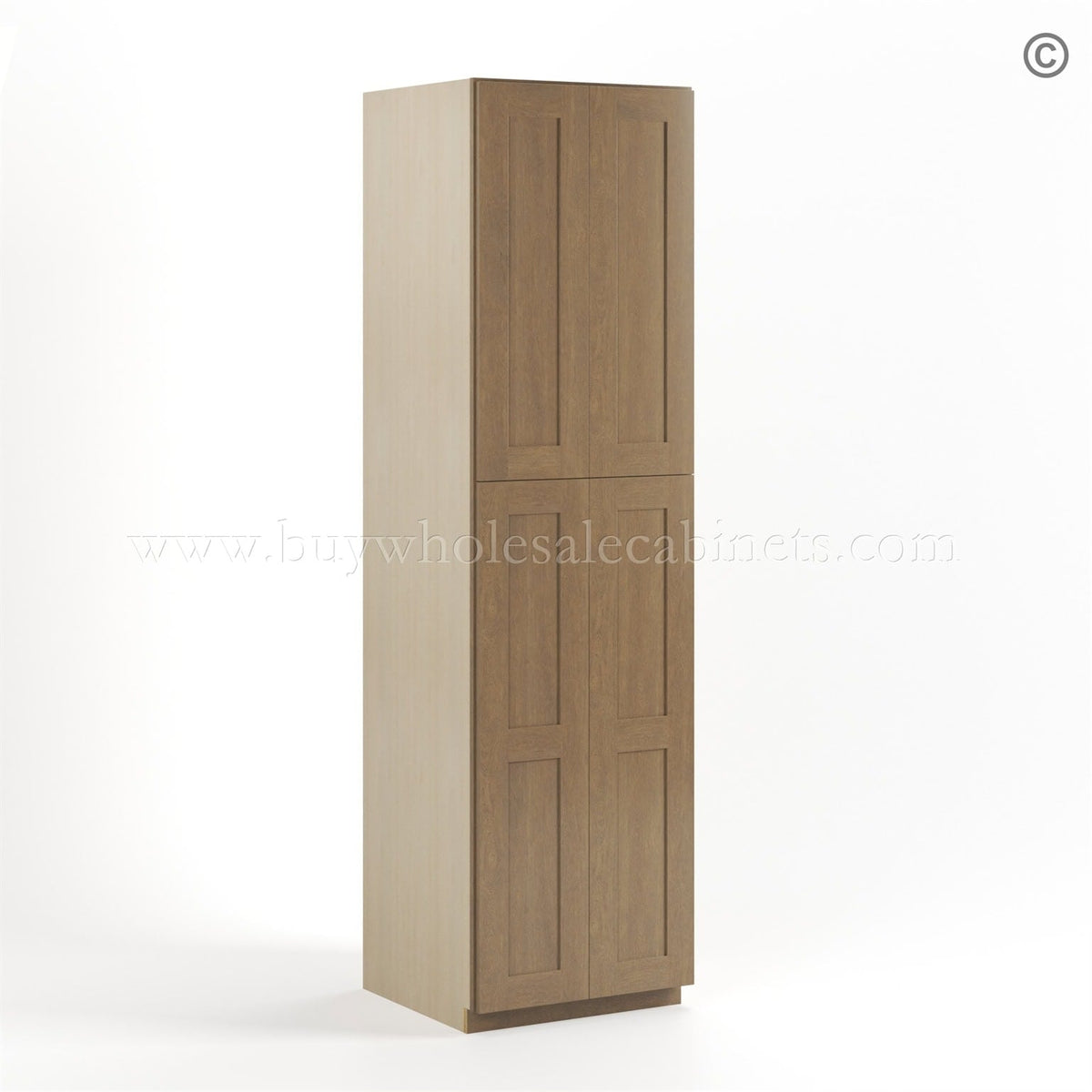 Rustic Wood Shaker 24″ W Utility Pantry Cabinet