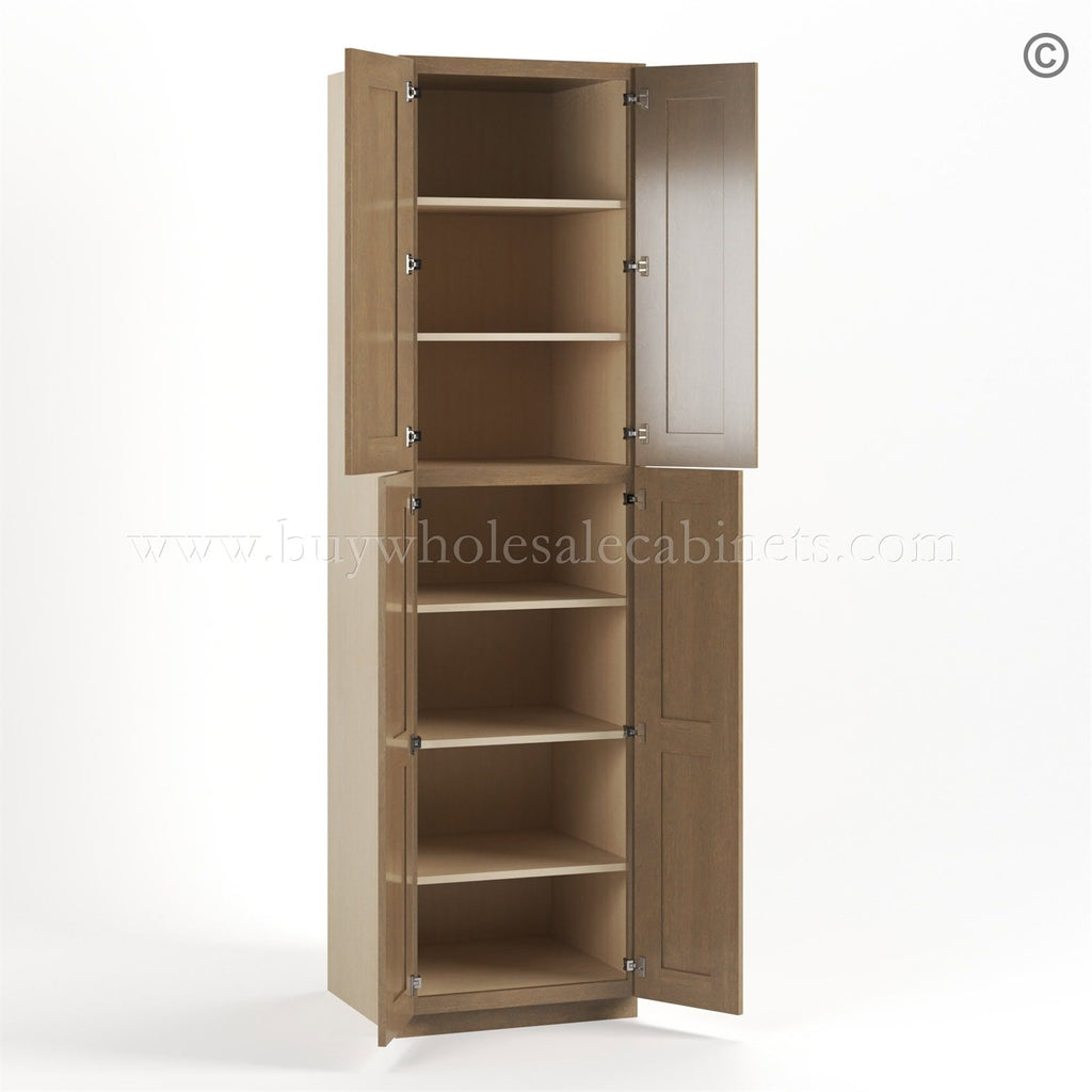 Rustic Wood Shaker 24″ W Utility Pantry Cabinet