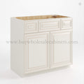 Charleston White Raised Panel Vanity Combo Cabinet