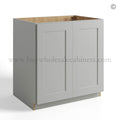 Dorian Gray Shaker Full Height Door Base Cabinets Double Door