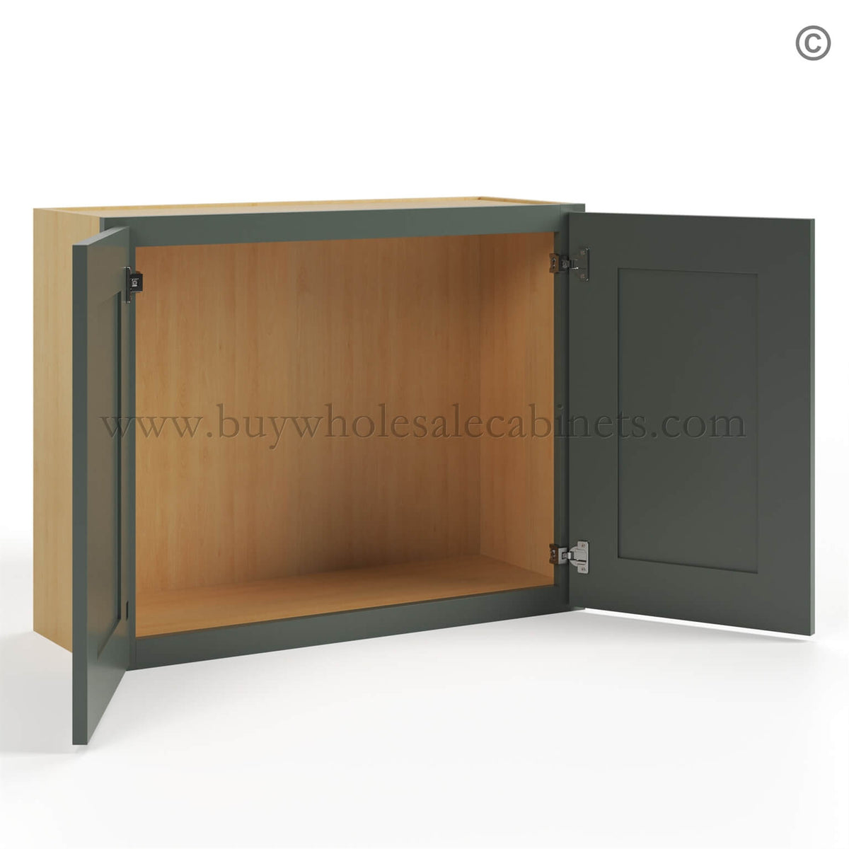 Green Shaker 24″ H Double Door Wall Cabinet