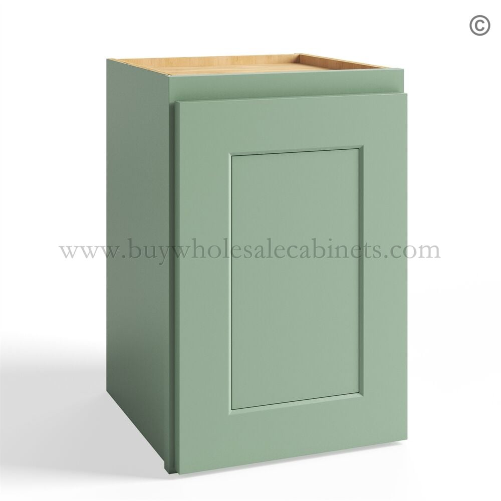 Jade Green Shaker 12″ Wall Cabinet Single Door