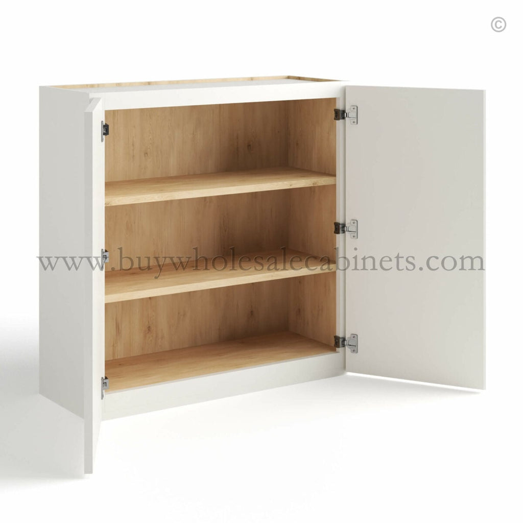 Dove White Slim Shaker 36″H Double Door Wall Cabinet