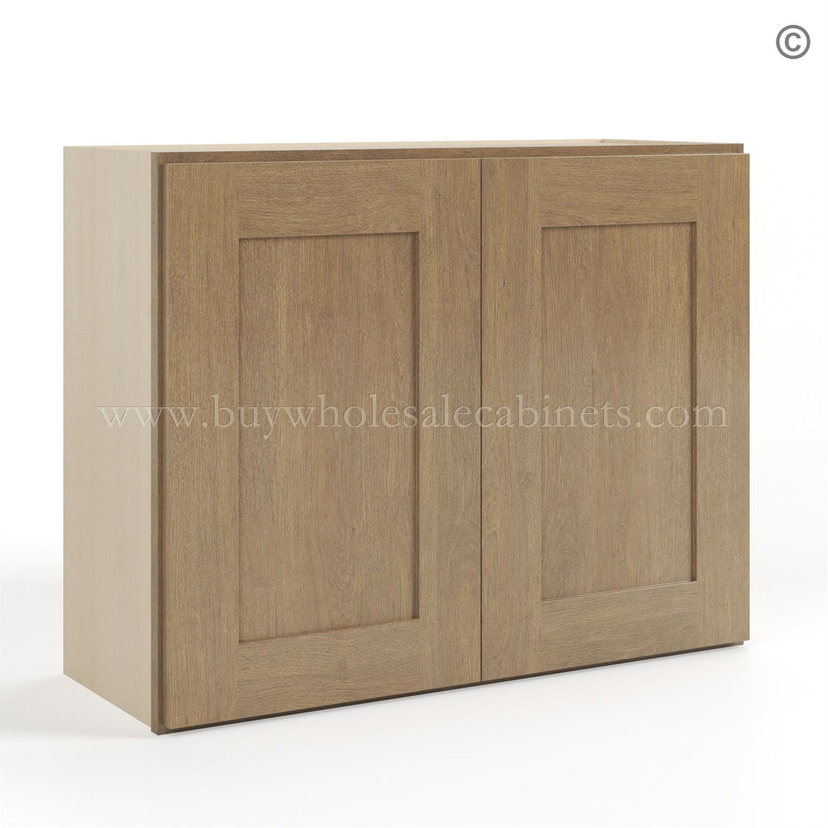 Rustic Wood Shaker 24″ H Double Door Wall Cabinet