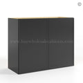 Slim Black Shaker 30″H Double Door Wall Cabinet
