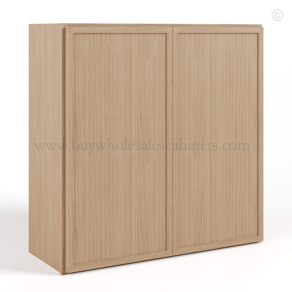 Slim Oak Shaker 30″H Double Door Wall Cabinet