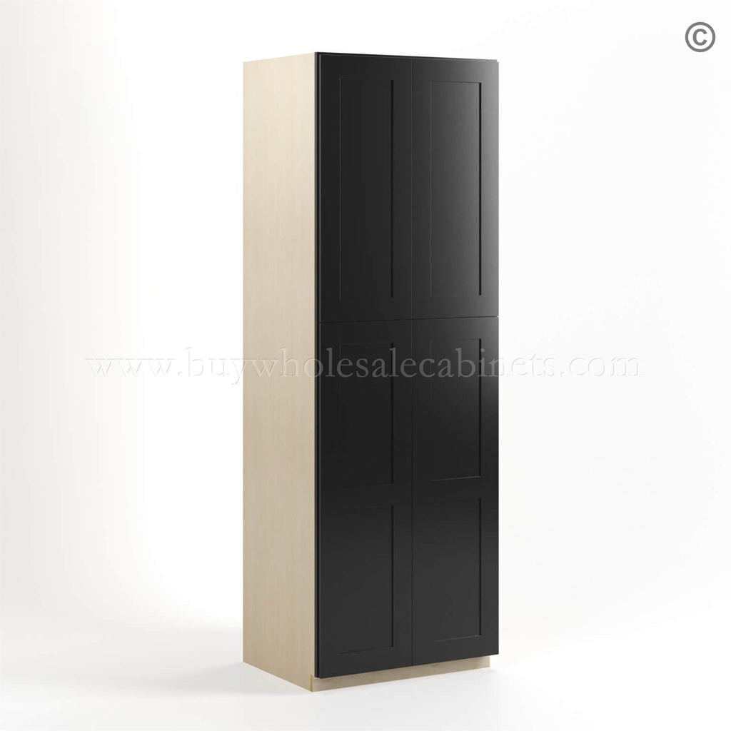 Black Shaker 30″ W Utility Pantry Cabinet