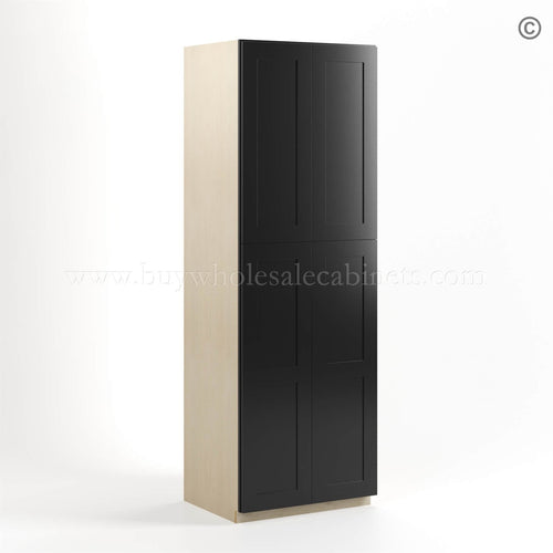 Black Shaker 30″ W Utility Pantry Cabinet