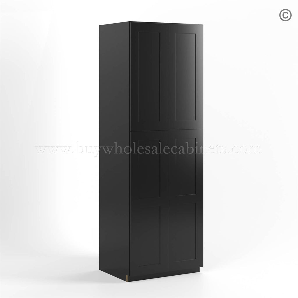 Black Shaker 30″ W Utility Pantry Cabinet