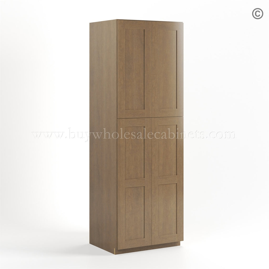 Rustic Wood Shaker 30″ W Utility Pantry Cabinet