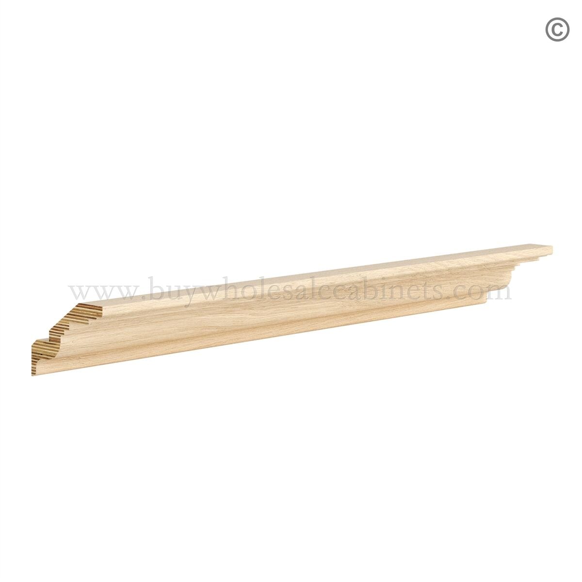 Unfinished Shaker Crown Molding (96″)