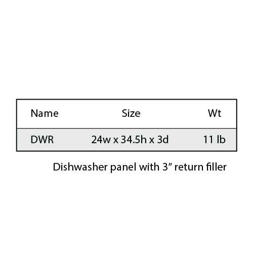 Dorian Gray Shaker Dishwasher Return Panel