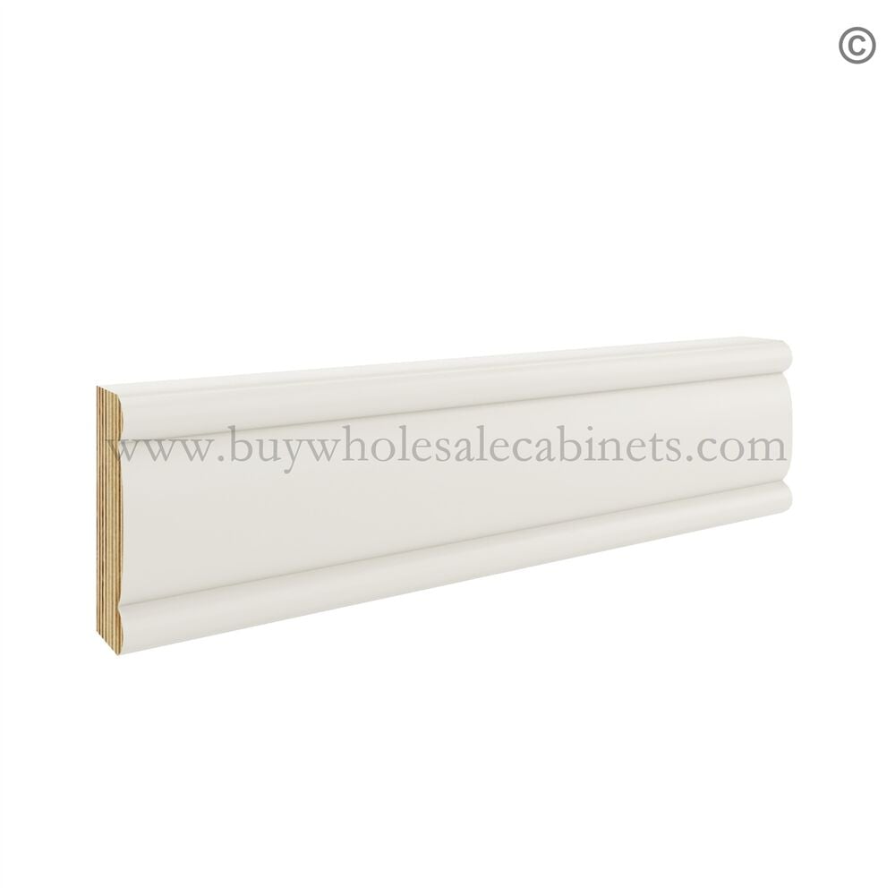 Frameless Pearl White Light Rail Molding