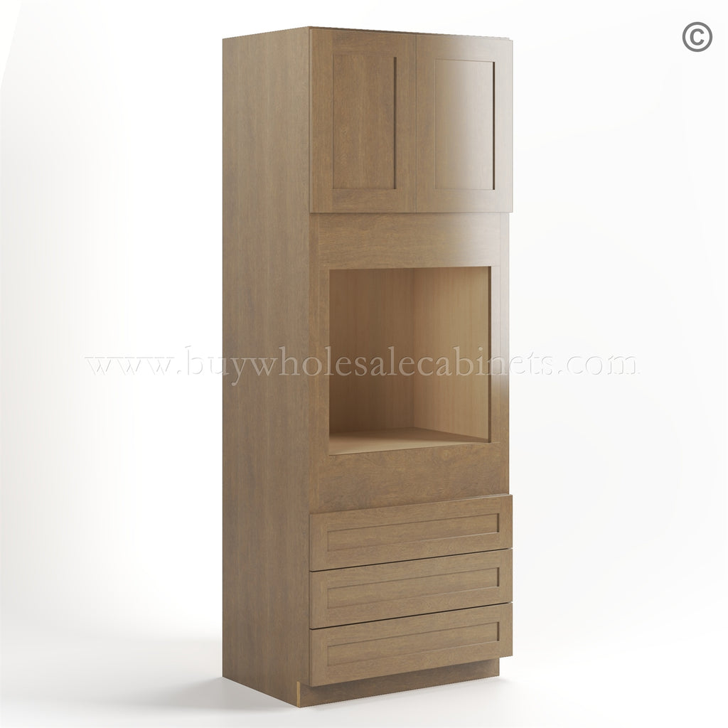 Rustic Wood Shaker 33″ W Oven Pantry Cabinet