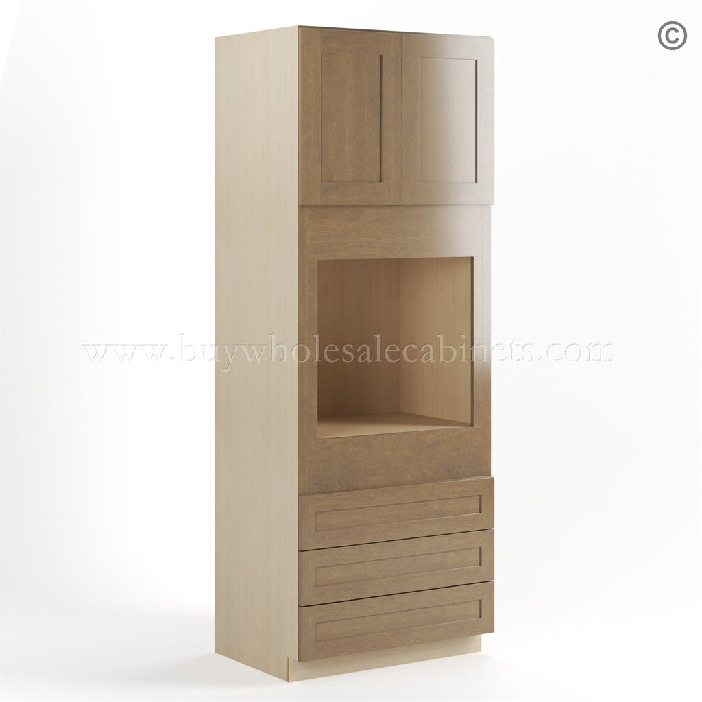 Rustic Wood Shaker 33″ W Oven Pantry Cabinet