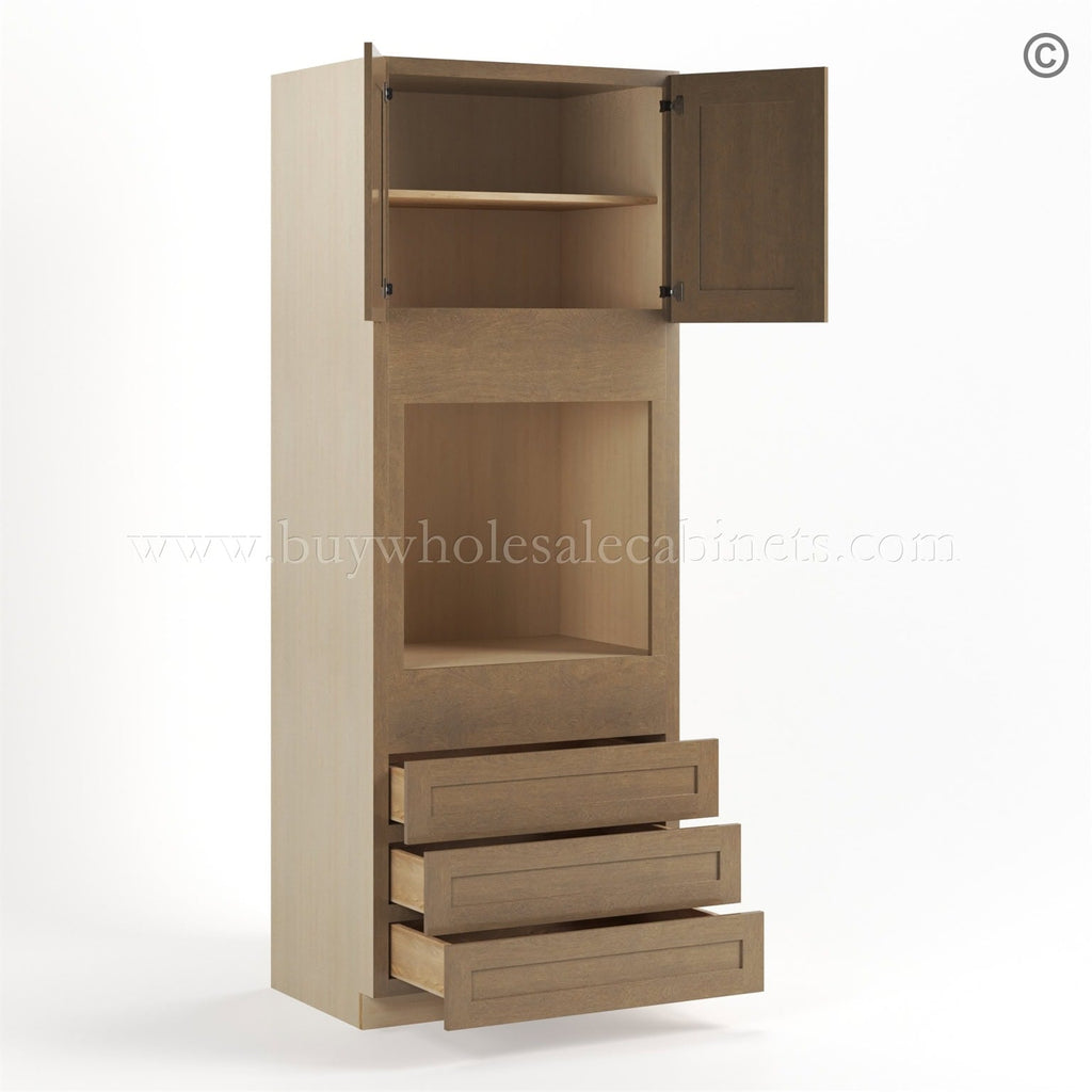 Rustic Wood Shaker 33″ W Oven Pantry Cabinet