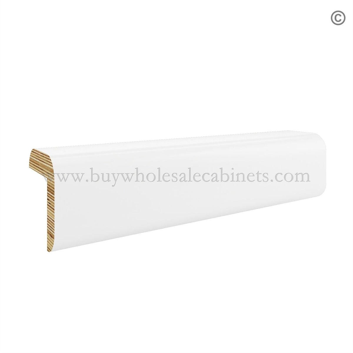 Frameless Modern White Shaker Outside Corner Molding