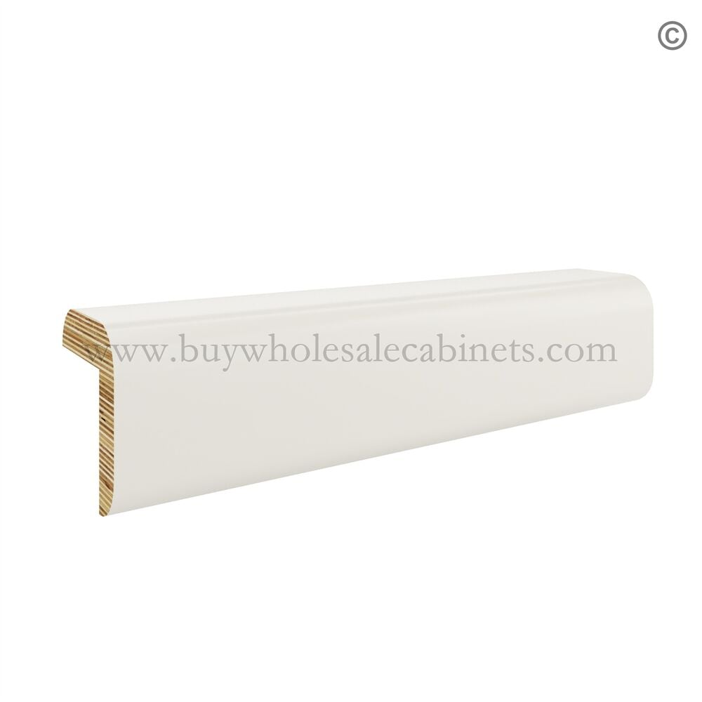 Frameless Pearl White Outside Corner Molding