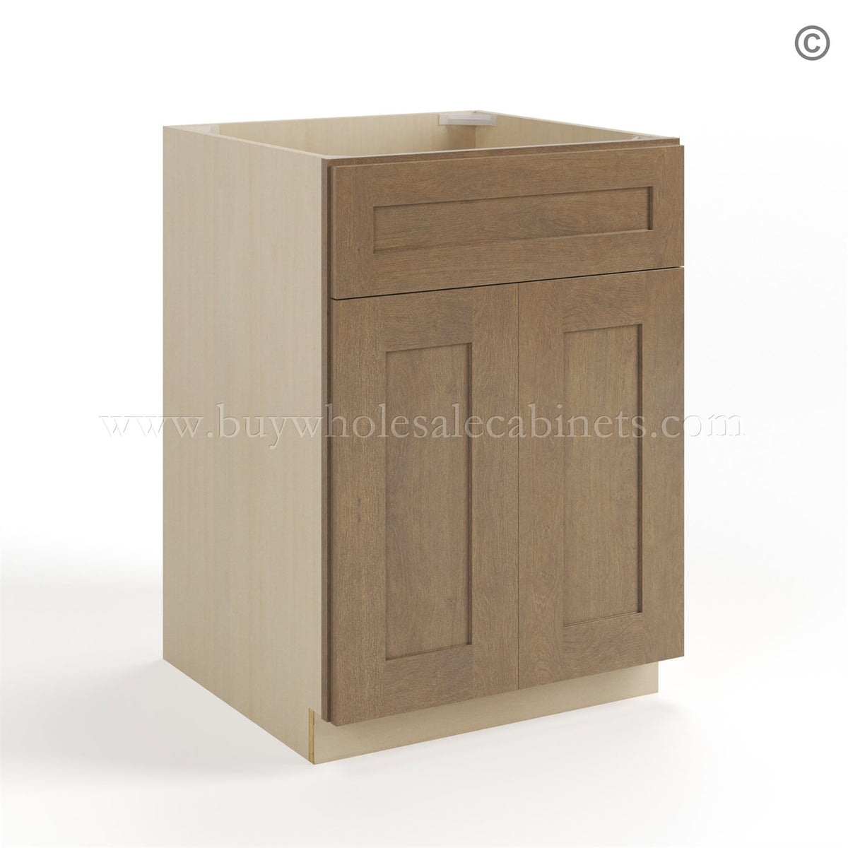 Rustic Wood Shaker Single Vanity Sink Base Cabinet