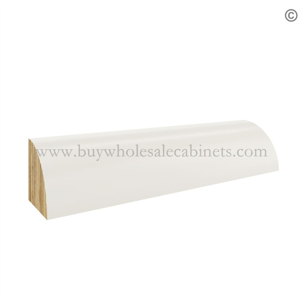 Frameless Pearl White Quarter Round Molding