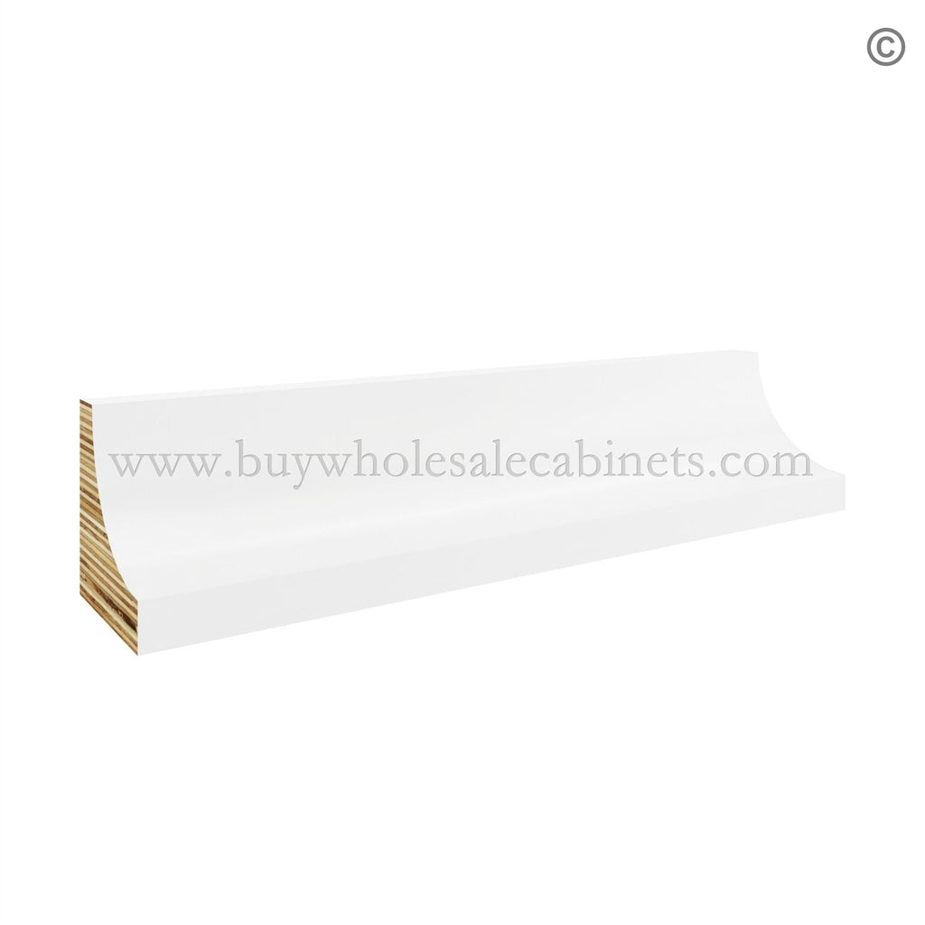 Frameless Modern White Shaker Inside Corner Trim