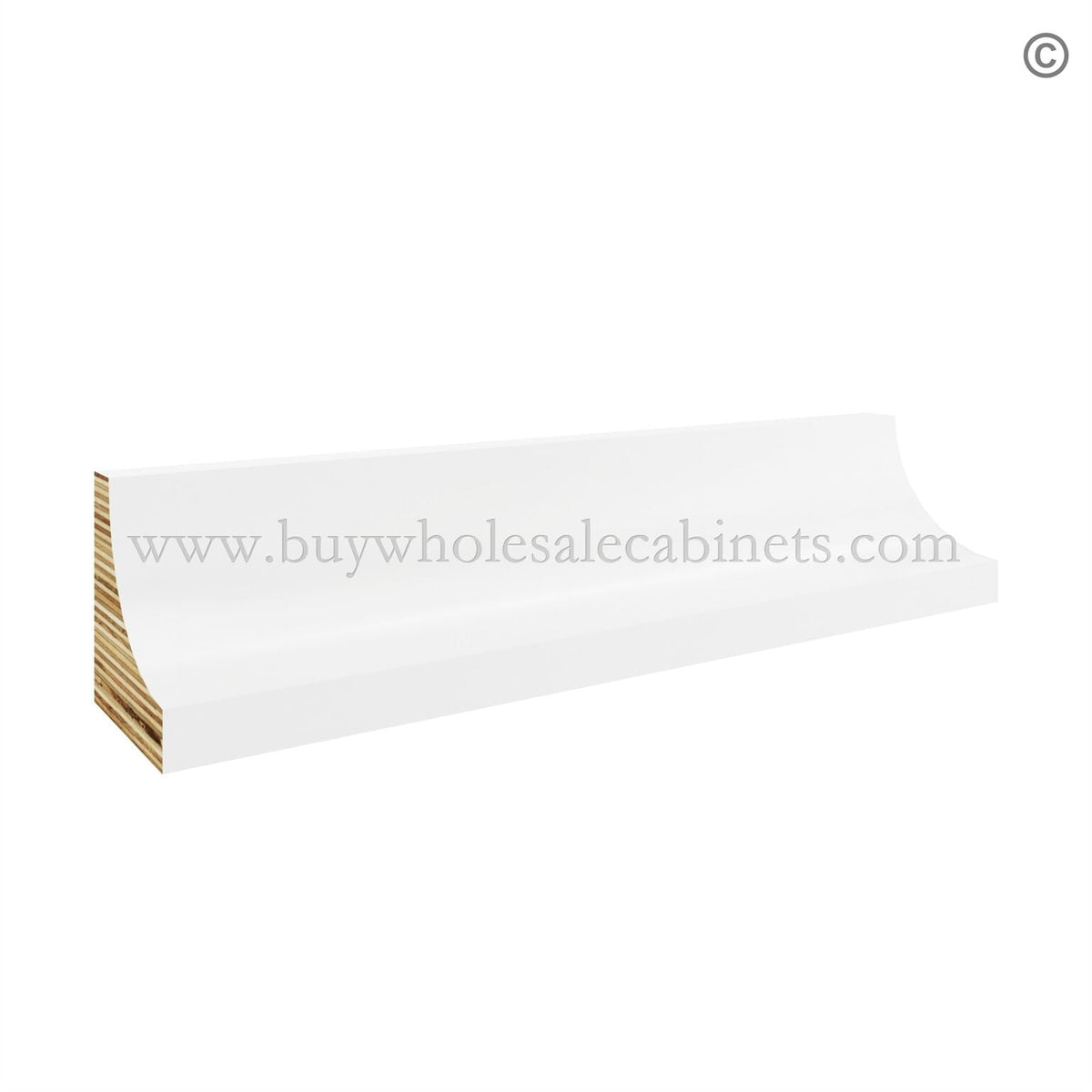 Frameless Modern White Shaker Inside Corner Trim