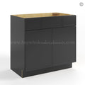 Slim Black Shaker Vanity Sink Drawer Base Cabinet