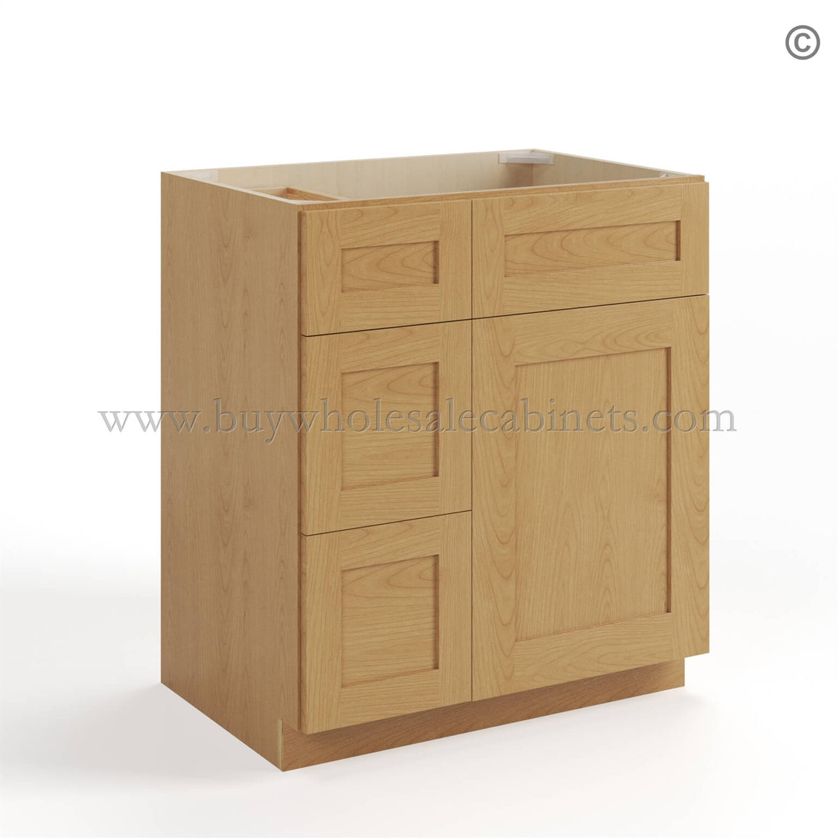 Treasure Chest Shaker 30″ W Vanity Combo with Drawers