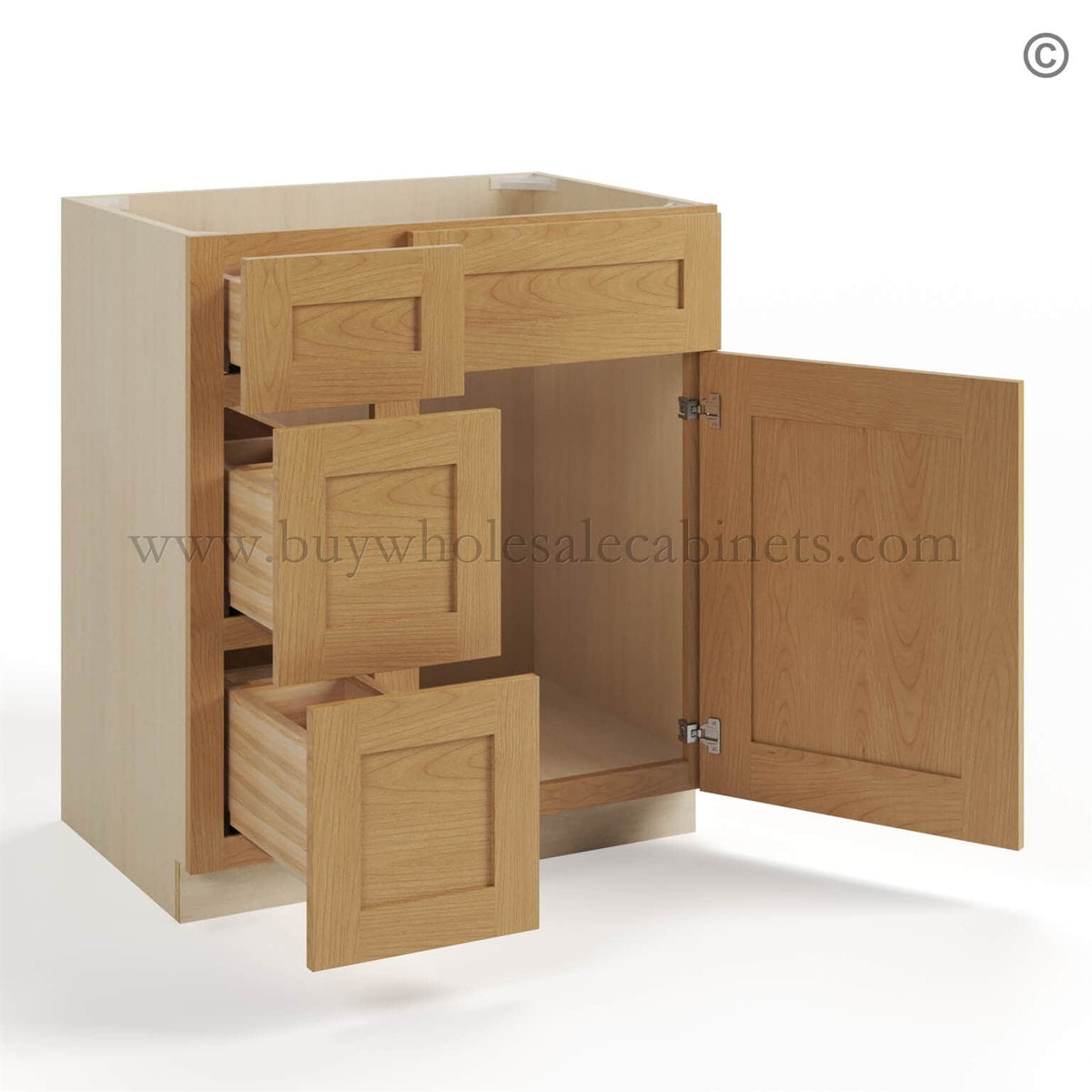 Treasure Chest Shaker 30″ W Vanity Combo with Drawers