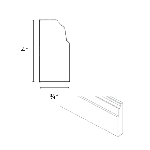 Charcoal Black Shaker Base Molding
