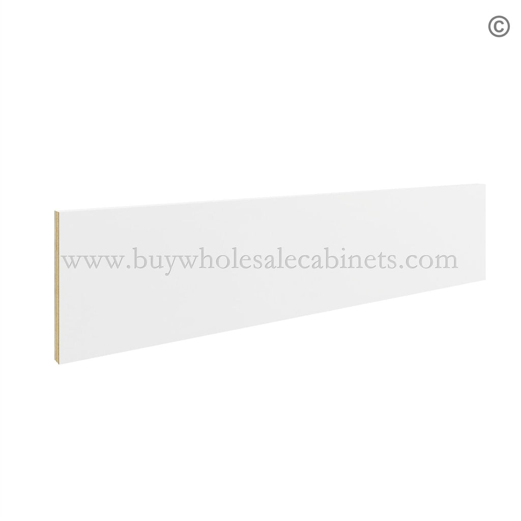 Frameless Modern White Shaker Toe Kick