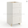 Frameless Pearl White Vanity Base Drawer Cabinet – 3 Drawers