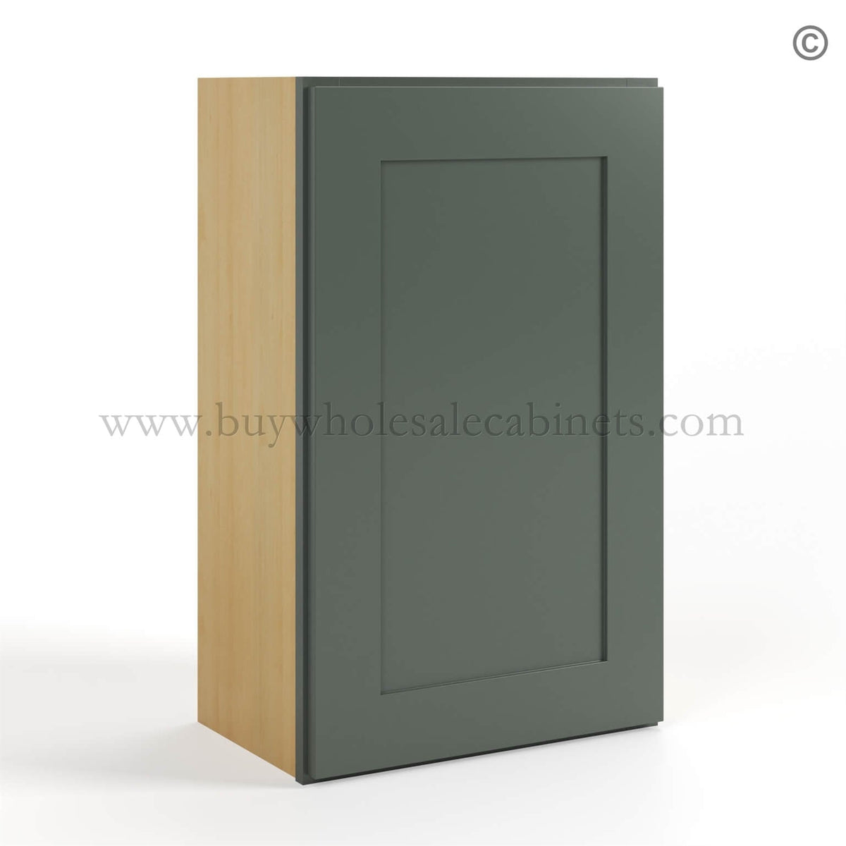 Green Shaker 30″ H Single Door Wall Cabinet