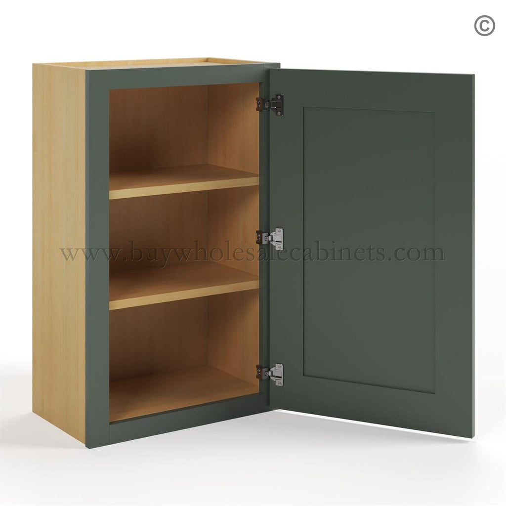 Green Shaker 30″ H Single Door Wall Cabinet
