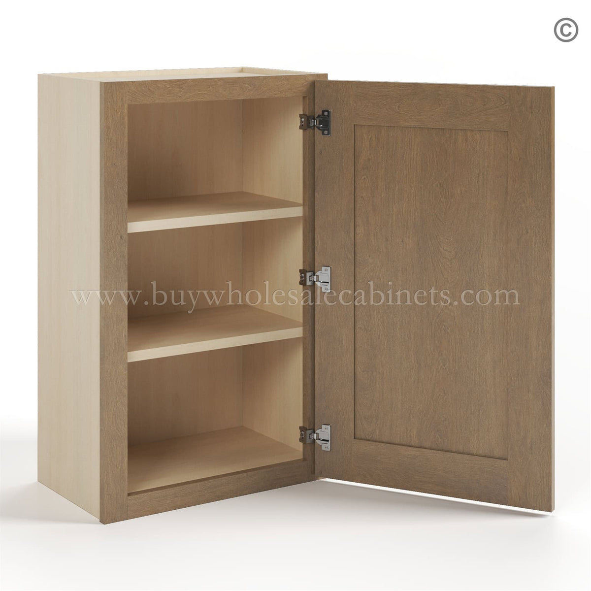 Rustic Wood Shaker 30″ H Single Door Wall Cabinet