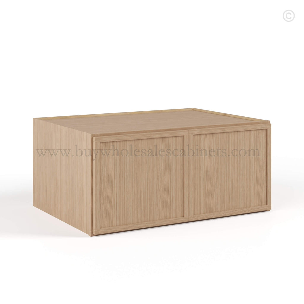 Slim Oak Shaker Refrigerator Wall Cabinet with Double Door