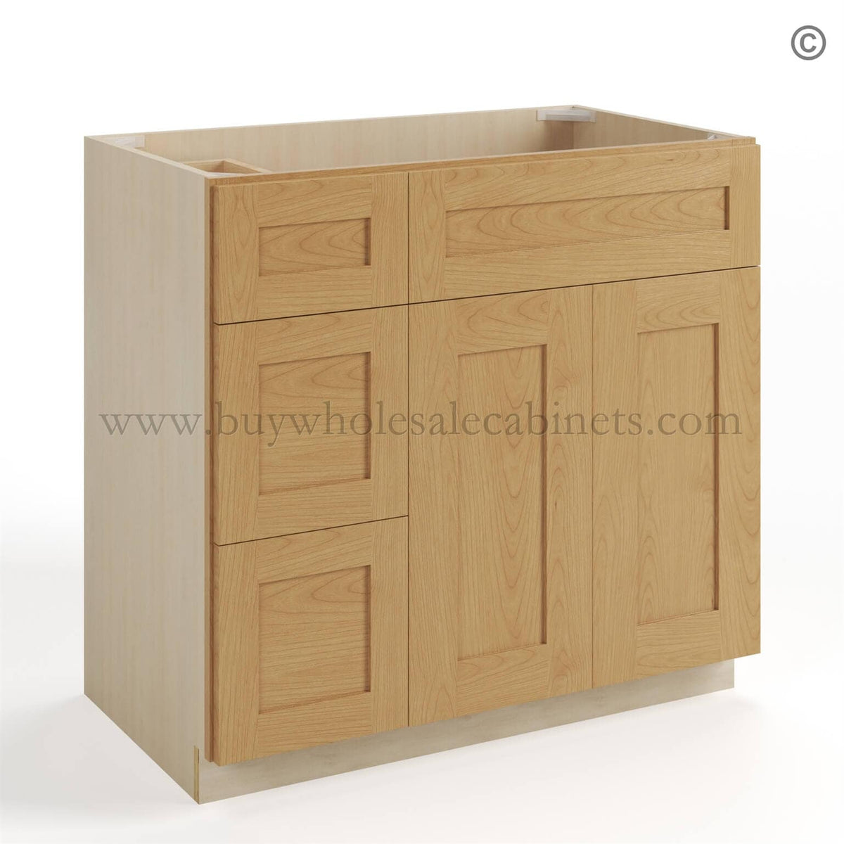 Treasure Chest Shaker 36″ W Vanity Combo with Drawers