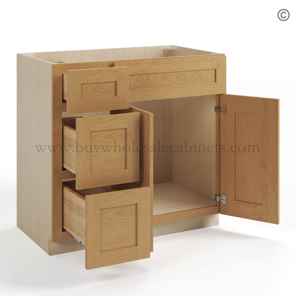 Treasure Chest Shaker 36″ W Vanity Combo with Drawers