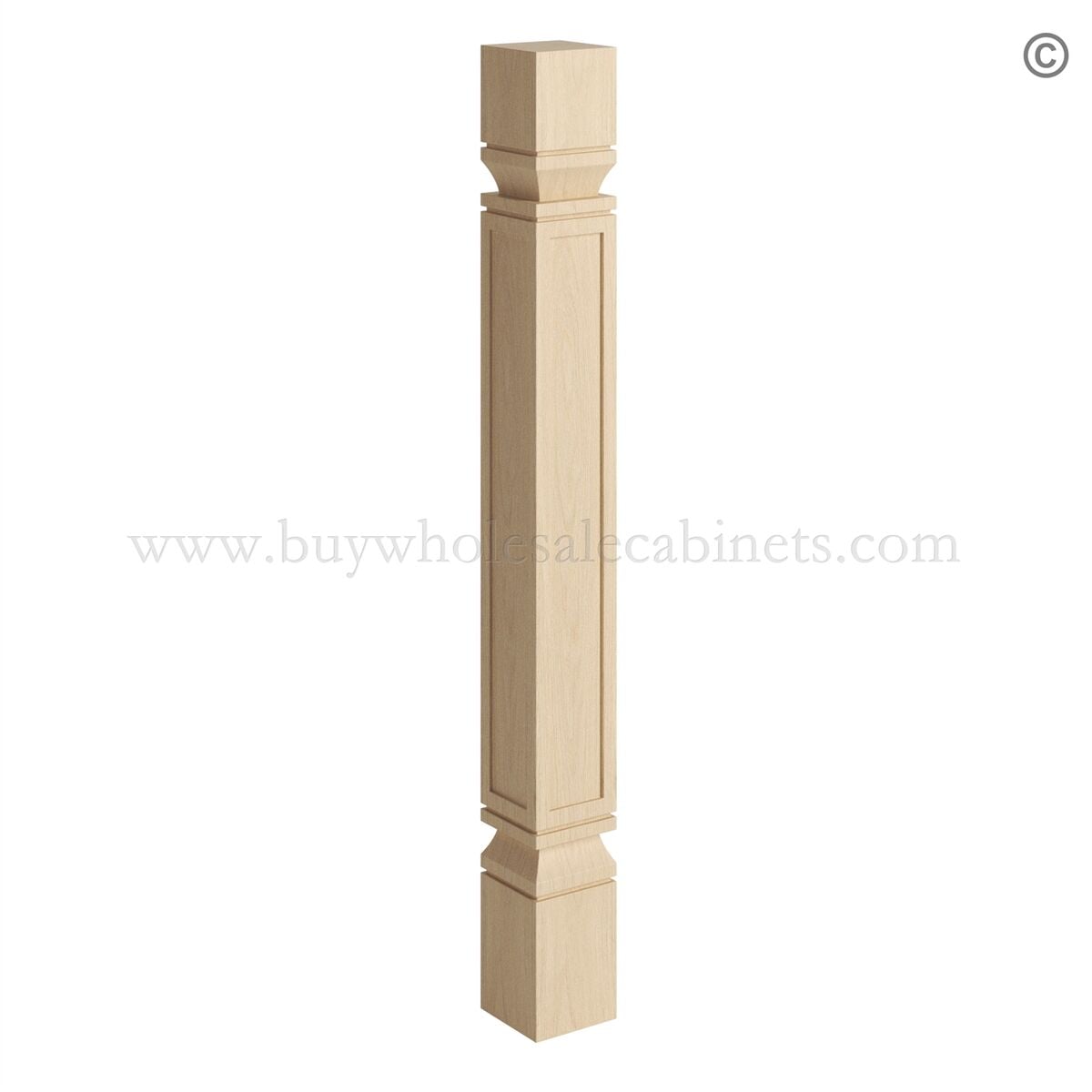 Unfinished Shaker Post – 3.5″W X 34.5″H X 3.5″D