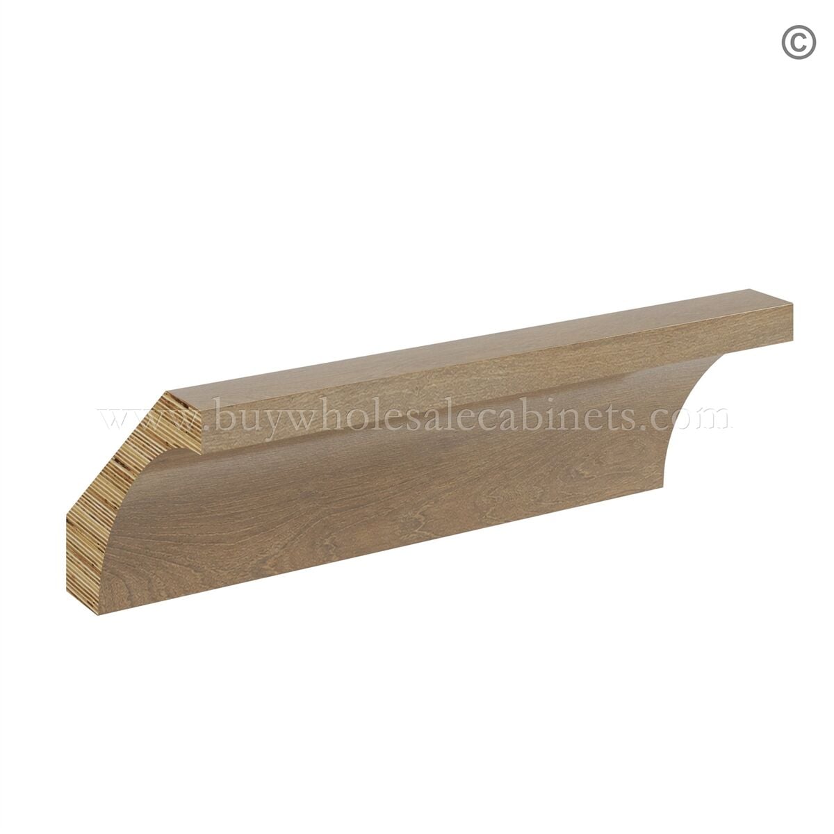 Rustic Wood Shaker Cove Crown Moulding