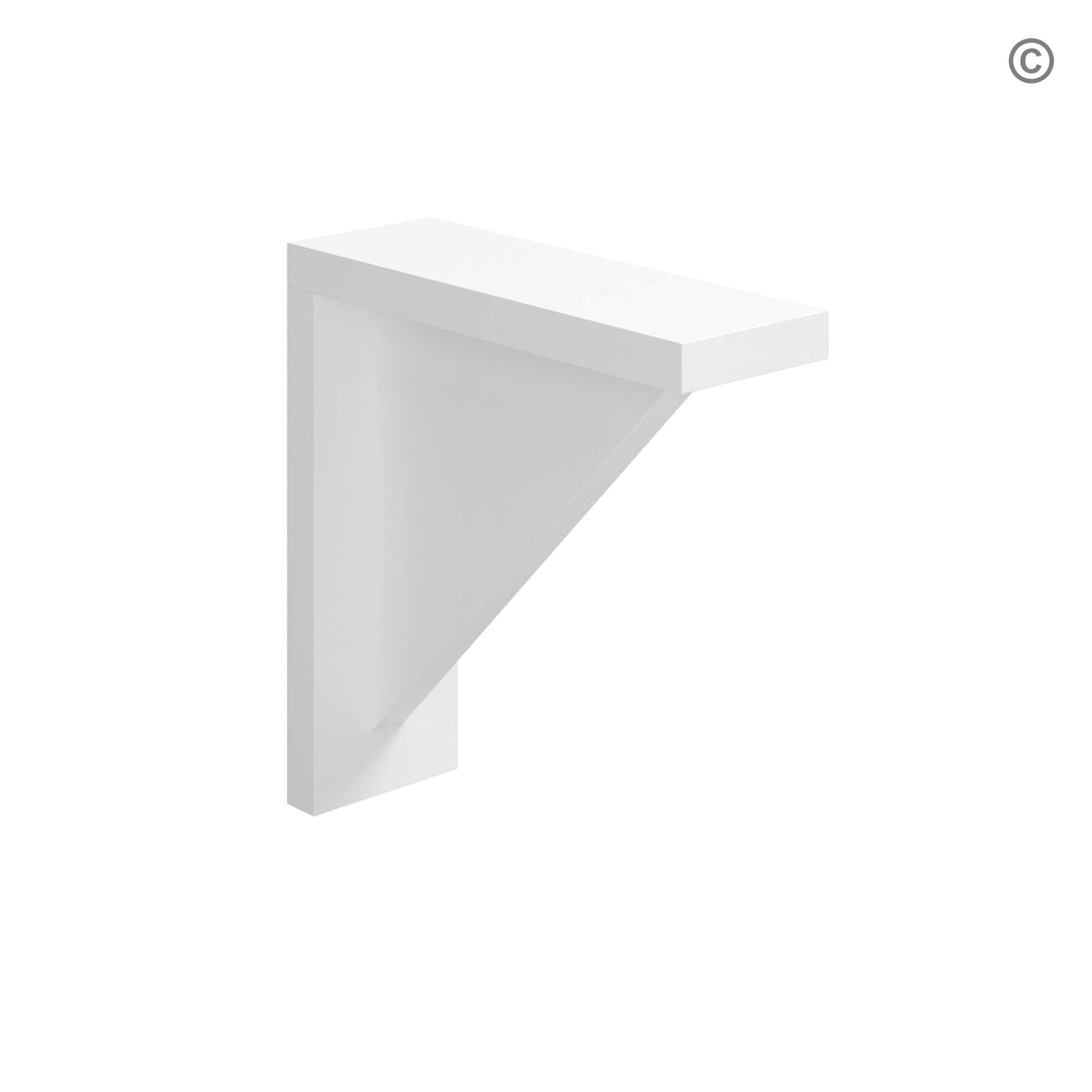 White Shaker Corbel 9″H