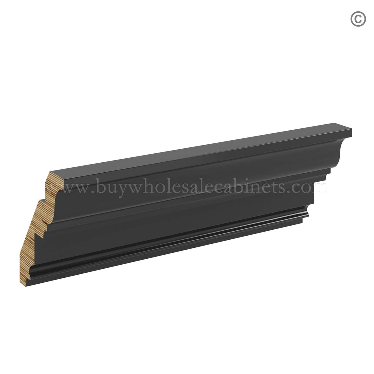 Black Shaker Inset Crown Moulding
