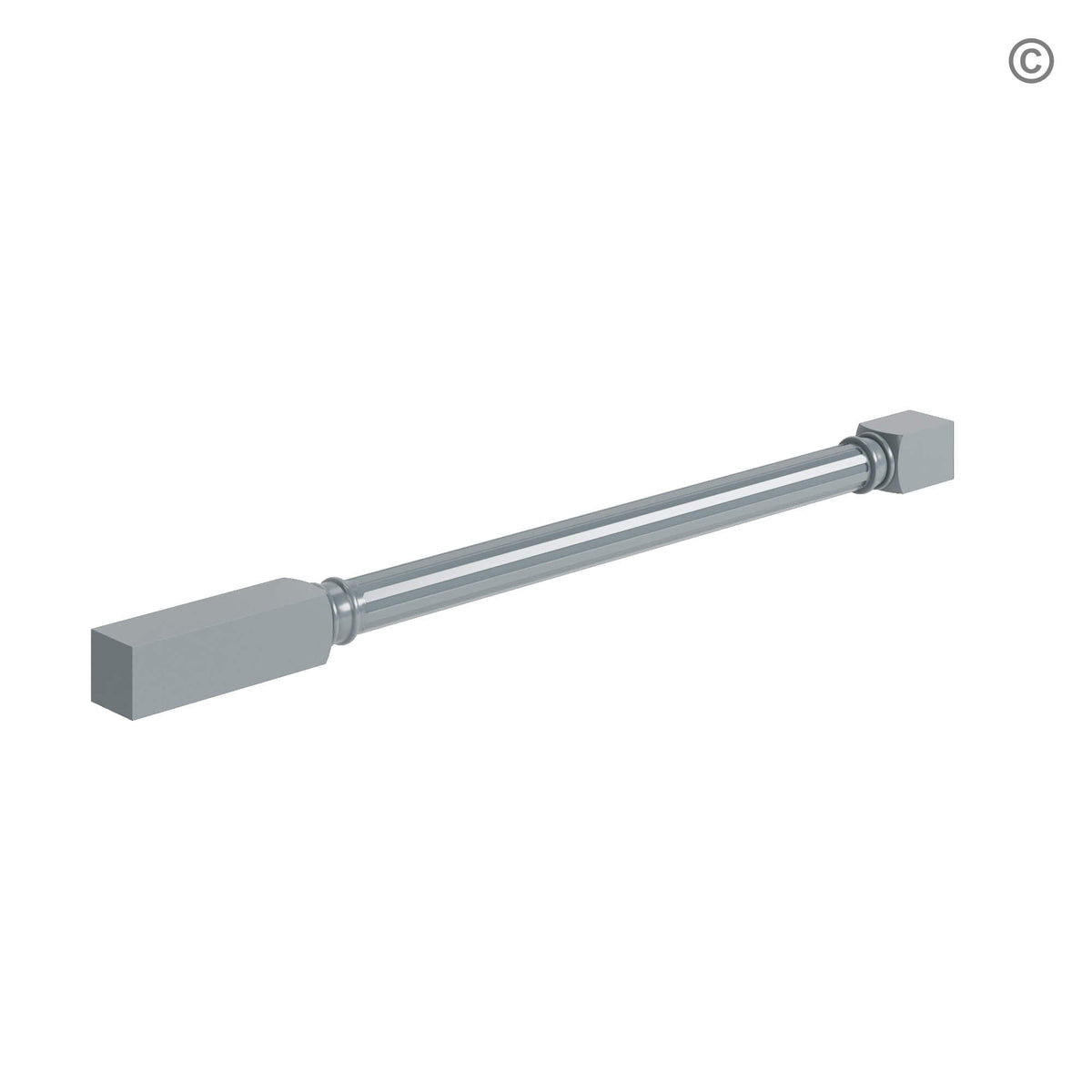Gray Shaker Fluted Decorative Leg